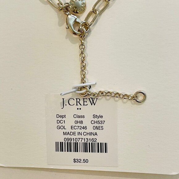 J Crew. Gold Chain Oval Link charm chain Necklace Length: 16" with a 2" extender - Picture 2 of 14